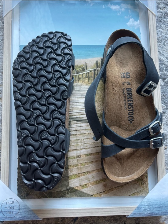 Birkenstock Shoes - Birkenstock 💅🌴 Kumba Black Leather Adjustable Strap Sandals 9 9.5 40 NEW